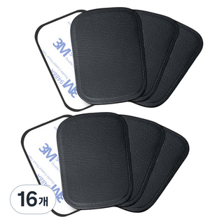 Olivo 手機皮革金屬方形貼片, 16個, 黑色