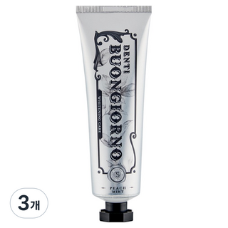 DENTI BUONGIORNO 美白亮白牙膏, 3個, 100g