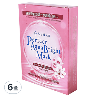 SENKA 專科 台灣公司貨 極輕透深層美白面膜, 5片, 6盒