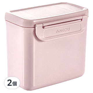 ankou 安扣生活 便攜式奶粉盒 附湯匙刮平片 350ml, 2個, 單件