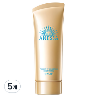아넷사 퍼펙트 UV 선스크린 스킨케어 젤 NA SPF50+ PA++++, 90g, 5개