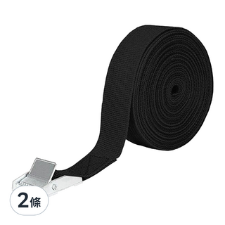 JOEKI 貨物綑綁帶02. 38mm x 5m 黑色, 2條