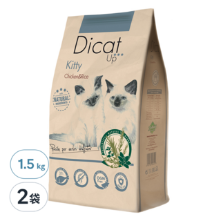 Dicat Up 烘培益生 貓糧 幼貓配方, 雞肉 + 米, 1.5kg, 2包