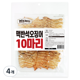 Refresh 零食兄弟烤麥飯石魷魚, 120g, 4個