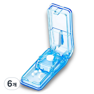 Nesting Home 迷你藥丸切藥器 透明藍色, 6個