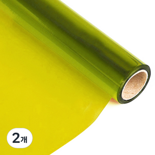 PVC膜 加厚玻璃紙 透明黃色 0.3 x 950 x 500 mm 2片, 2個