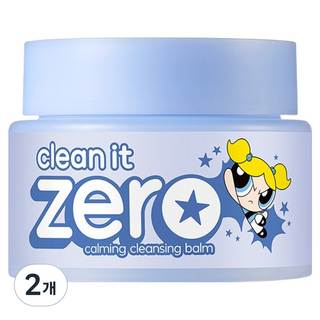 BANILA CO 芭妮蘭 飛天小女警聯名ZERO零感肌瞬淨卸妝霜 積雪草舒敏, 100ml, 2罐