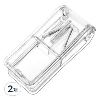 Nesting Home 迷你藥丸切割器 透明, 2個