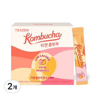 TEAZEN 茶禪 康普茶 芒果芭樂口味, 2盒, 5g, 30條