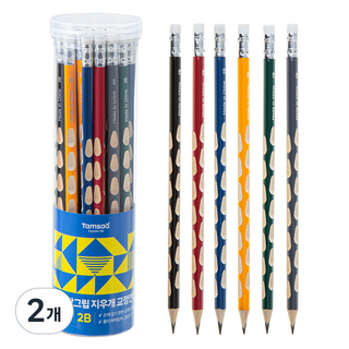 Tamsaa 三角筆桿2B洞洞鉛筆, 混色, 72入
