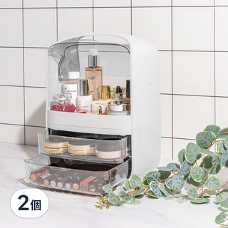 YOGiSSO 旋轉型化妝品收納櫃, 2個