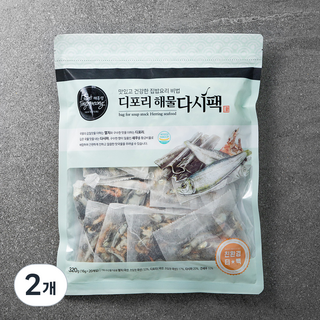 해통령 디포리 해물 다시팩, 16g, 20개입, 2개