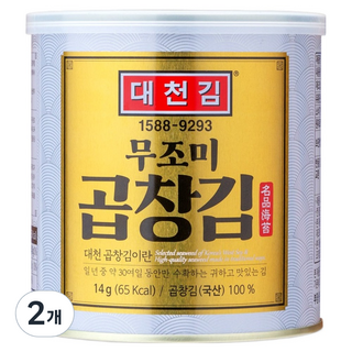 대천김 무조미 곱창캔김 NC730, 14g, 2개