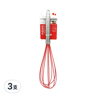 Kitchenfree 矽膠攪拌器, 紅色, 3支