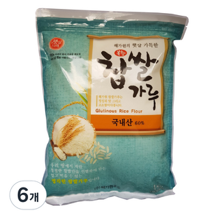 Haetsalnarae Haegawon 複合糯米粉 60%, 1kg, 6個