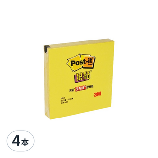 3M Post-it 利貼 便條紙 2X2 255S-1 5*5*1 cm 18g, 黃色, 90張, 4本