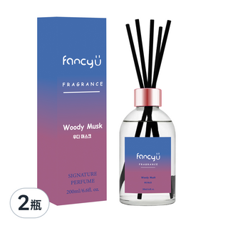 Fancy U 經典漸層室內擴香瓶 (200ml), 木質麝香, 2件