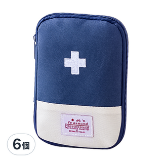 小麥購物 隨身醫藥包 G819 28g, 藏青藍, 6個