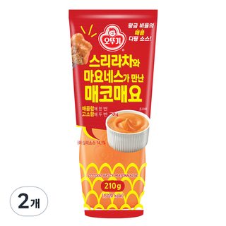 오뚜기 스리라차와 마요네스가 만난 매코매요, 210g, 2개