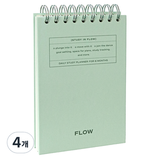 아이코닉 플로우 스터디플래너 6개월 만년 스케줄러, 02 Vintage mint, 4개