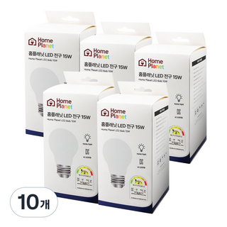 Home Planet 內建安定器 LED 燈泡 15W, 晝光色, 10個