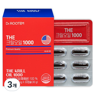 Dr.ROOTEM THE 磷蝦油 1000, 3個, 30錠