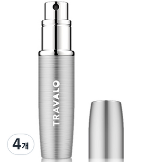 트라발로 럭스 펌핑식 충전 휴대용 향수공병 5ml, 실버, 4개