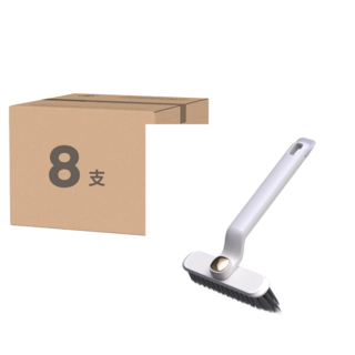 360°可旋轉縫隙清潔刷, 白色, 8支