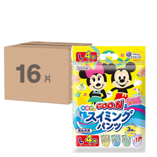 GOO.N 大王 日本境內版 迪士尼戲水褲, L, 16片
