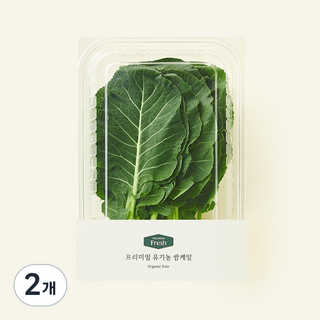 프리미엄 유기농 쌈케일, 100g, 2개