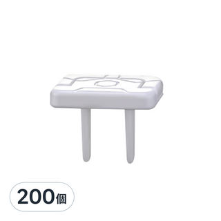 小麥購物 安全插座保護蓋 2孔, 200個, 白色