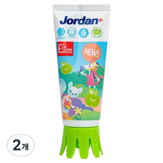 Jordan 新Step 2 兒童高氟牙膏 青蘋果香, 90g, 2個