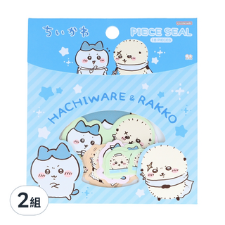 sun-star 吉伊卡哇造型貼紙, 小藍 + 海獺, 2組