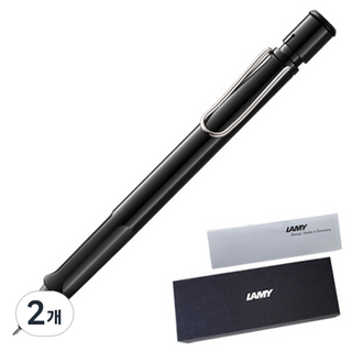 LAMY 사파리 샤프 샤이니 블랙 + 하드케이스 + 리플렛, 0.5mm, 2개