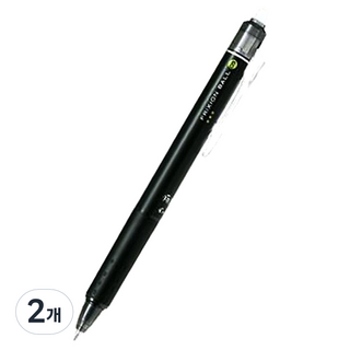 프릭션 노크식 중성펜 0.5mm, black, 2개