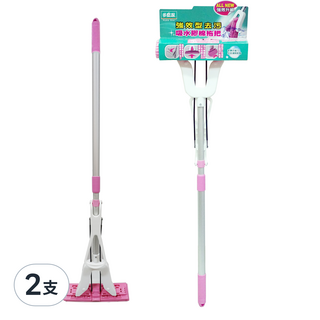 多麼潔 強效型 去污吸水膠棉拖把 台灣製造 Y型擠水設計 加大棉頭, 8 x 30 x 94cm, 2支