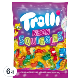 Trolli 霓虹軟糖, 100g, 6個