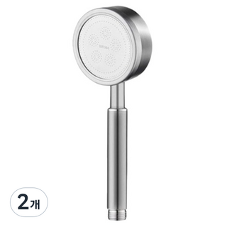 Maket Gamseong 不鏽鋼增壓蓮蓬頭, 銀色, 2個