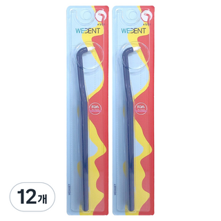 WEDENT 威登 單束毛牙刷 標準刷毛 海軍藍, 1入, 12個, 5mm
