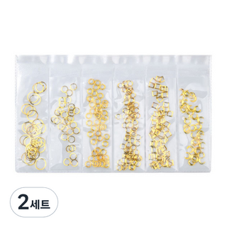 MEIBROWN 鏤空戒指 纖細美甲飾品 6件組 M02173, 金色, 2個