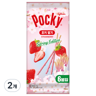 glico 格力高 Pocky 百奇 草莓棒棒餅 6入, 131克, 2個