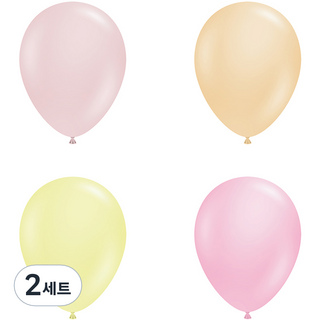 TUF-TEX 氣球 4款 x 10入組 13cm, 浮雕裸色, 腮紅色, 檸檬水色, 嬰兒粉, 2套