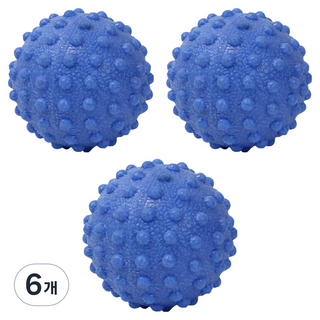 深層舒緩指壓足底按摩球, 6個, 藍色單球