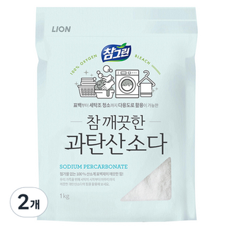 참그린 참 깨끗한 과탄산소다 주방세제 파우치, 1kg, 2개
