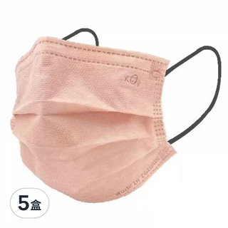愛北鼻 宏瑋醫療平面口罩, 蜜桃芝芝, 50片, 5盒