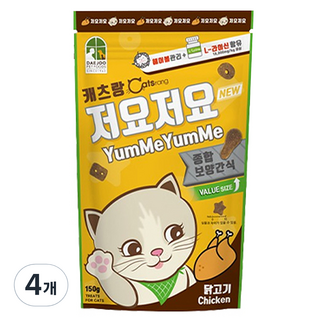 캐츠랑 고양이 저요저요 보양간식, 닭고기, 150g, 4개