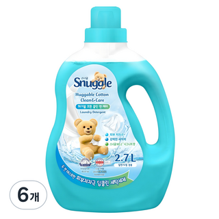 Snuggle 熊寶貝 Huggable Cotton 潔淨護理洗衣精 正裝, 2.7L, 6個