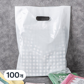 혜림봉투 PE비닐쇼핑백 40 x 50 cm, 유백, 100개
