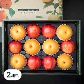 사과배 혼합 선물세트 5kg(사과 6 배 6), 2세트