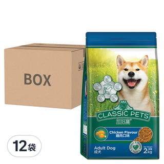 CLASSIC PETS 加好寶 乾狗糧, 雞肉口味, 2kg, 12袋